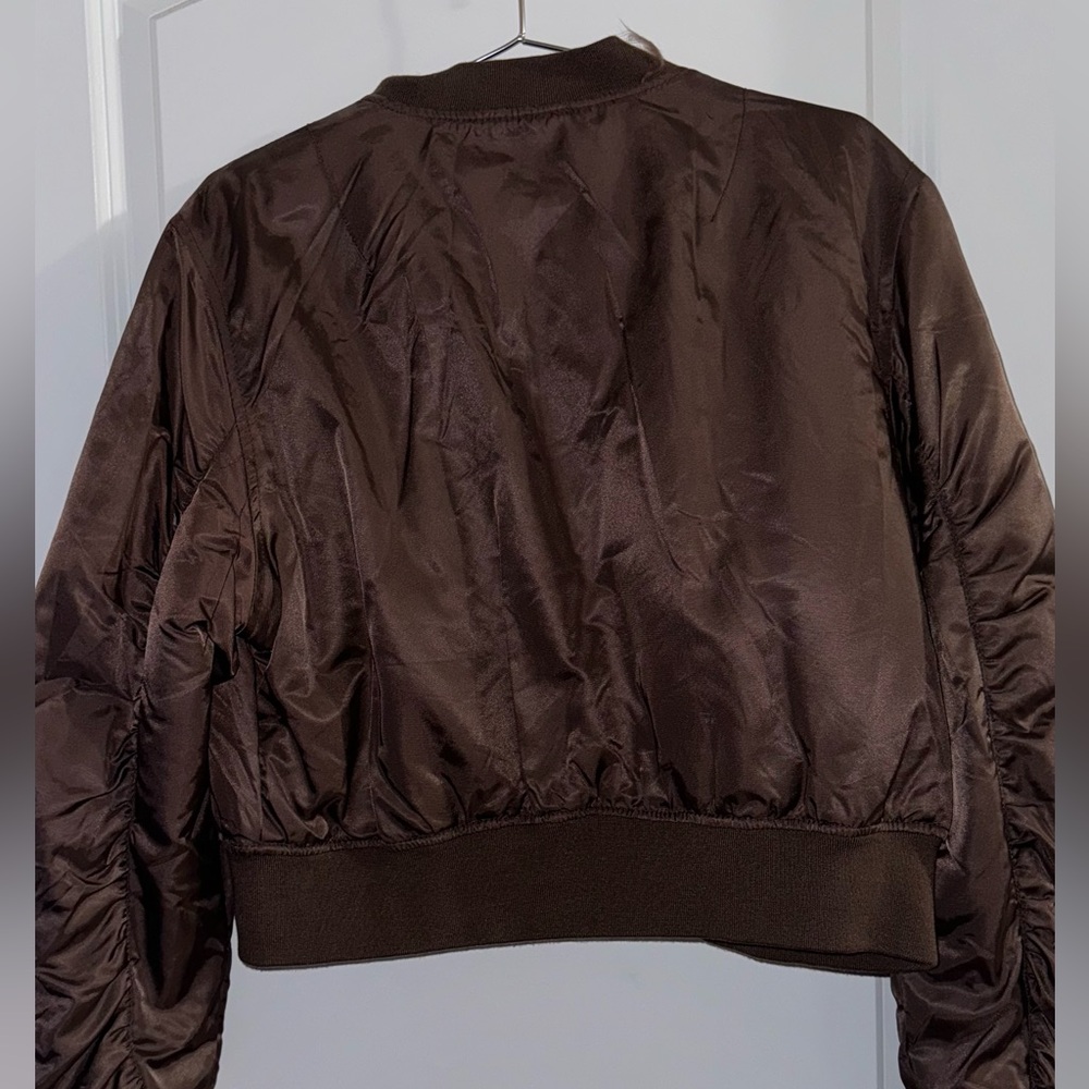 Cropped Bomber Jacket - image 2